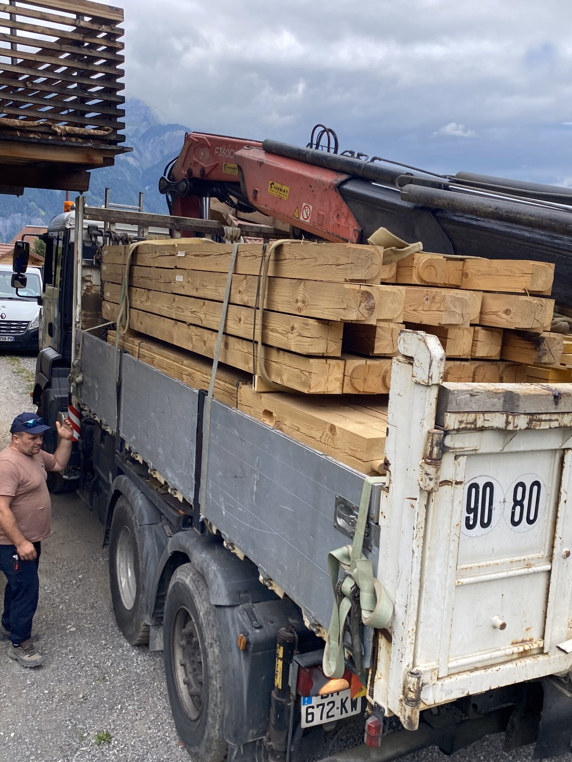 Transport du bois au chantier