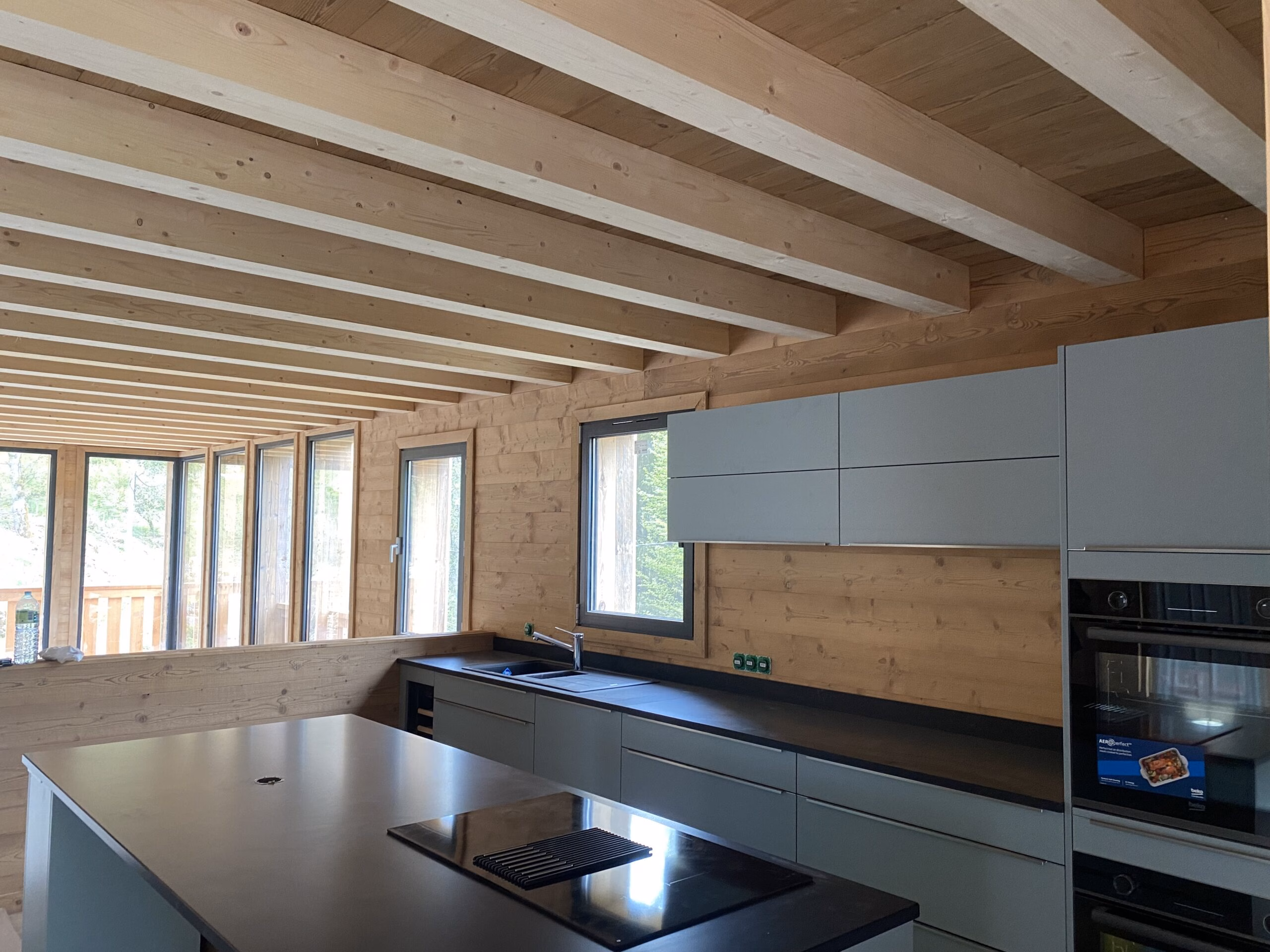 Cuisine avec muret séparation